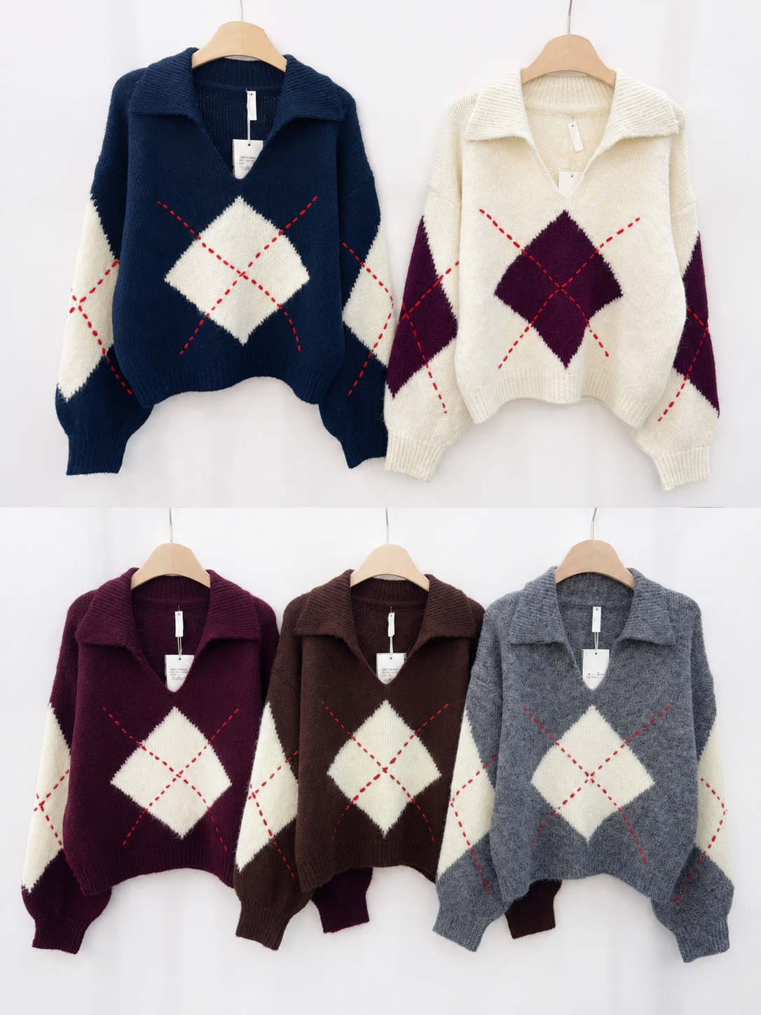 Kuscheliger Pullover mit Argyle-Muster