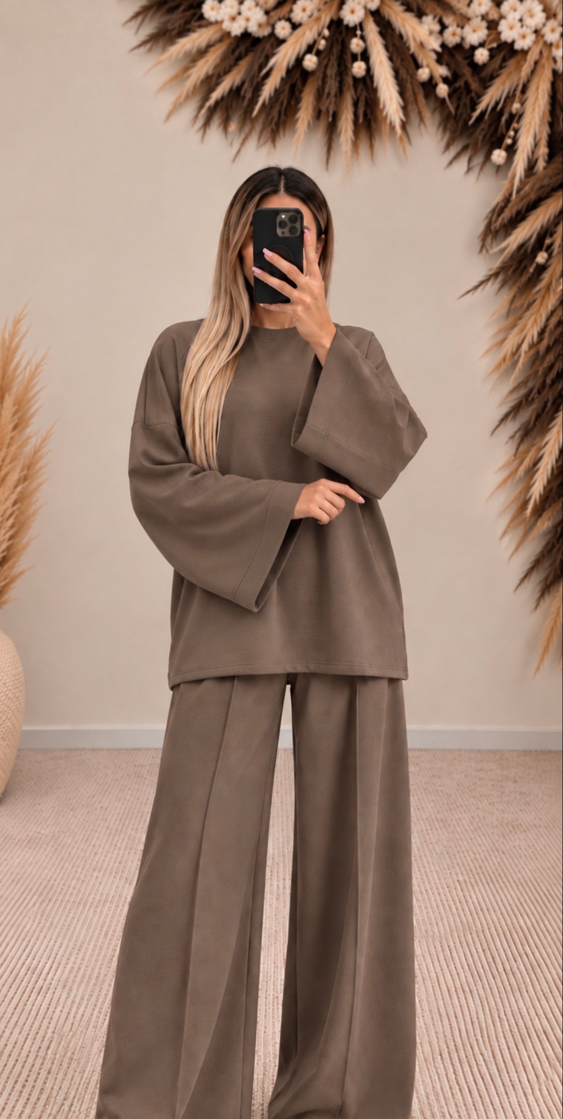 Oversize Zweiteiler mit Wide-Leg Hose