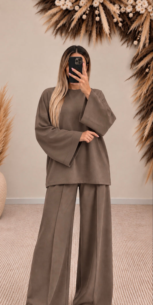 Oversize Zweiteiler mit Wide-Leg Hose